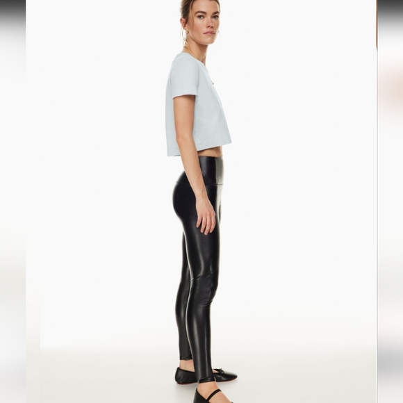 Aritzia Wilfred Free Daria High Wasited Vegan Leather Leggings - Picture 3 of 9